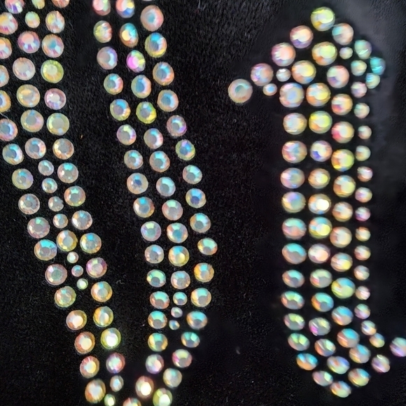 NWT JUICY COUTURE Big Bling Velour Biker Black Shorts XL - Picture 12 of 12